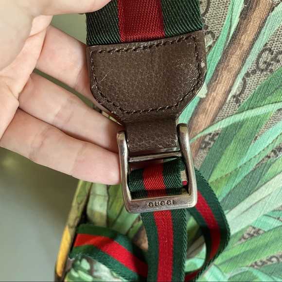 Gucci Large GG Web Supreme Monogram Backpack Unisex - Picture 7 of 16